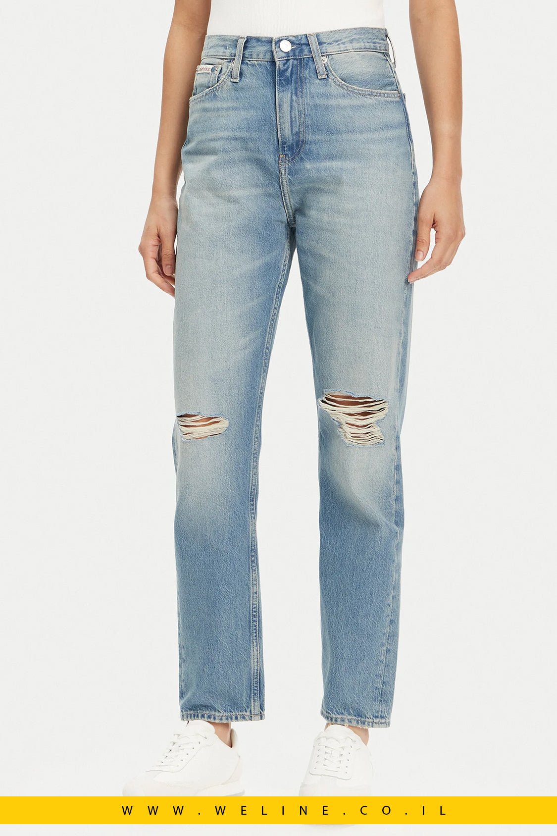 ג'ינס נשים Calvin Klein Jeans Authentic - גזרה ישרה - WELINE.CO.IL