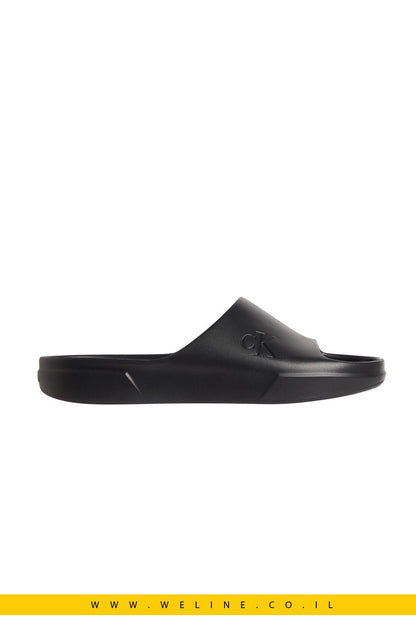 כפכפי סלייד גברים Calvin Klein Jeans Chunky One Piece – צבע שחור - WELINE.CO.IL
