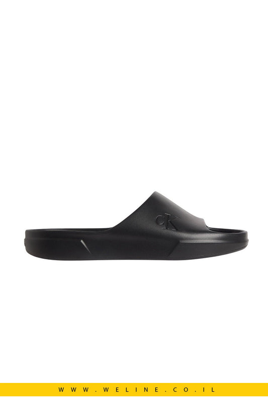 כפכפי סלייד גברים Calvin Klein Jeans Chunky One Piece – צבע שחור - WELINE.CO.IL