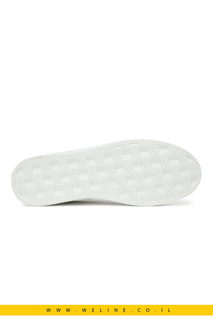 סניקרס עור נשים Calvin Klein Jeans Classic Cupsole – לבן - WELINE.CO.IL