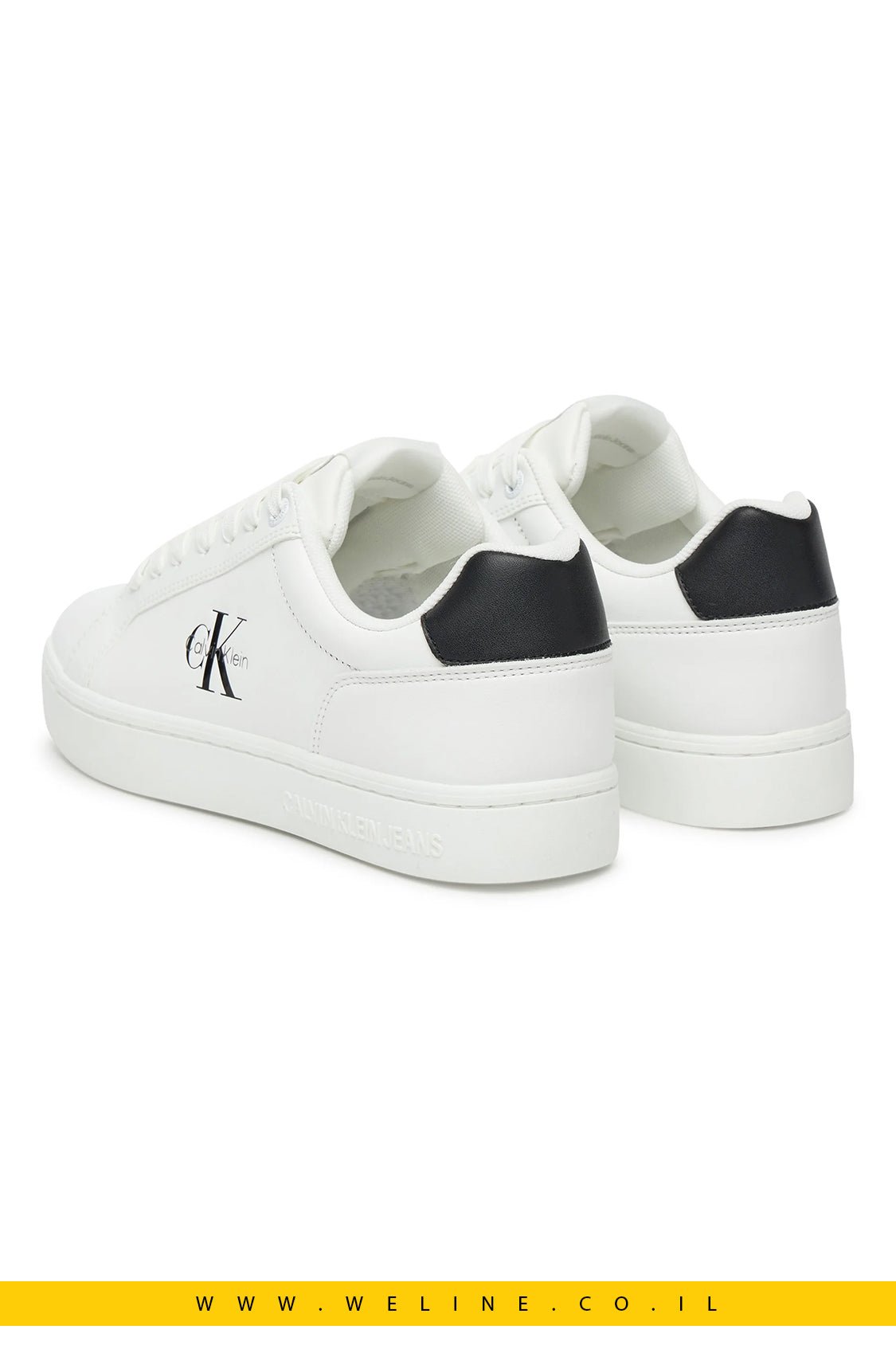 סניקרס עור נשים Calvin Klein Jeans Classic Cupsole – לבן - WELINE.CO.IL