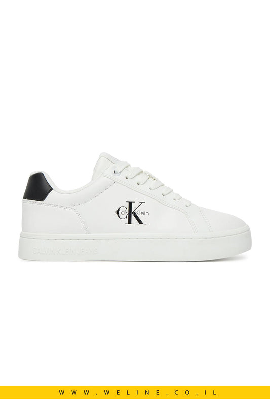 סניקרס עור נשים Calvin Klein Jeans Classic Cupsole – לבן - WELINE.CO.IL