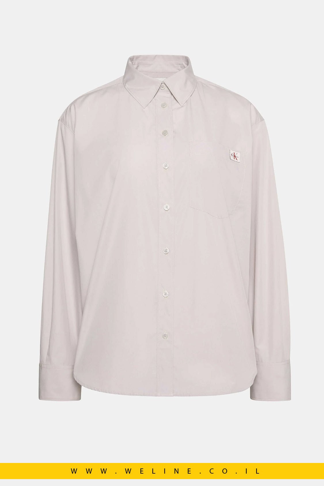 חולצת נשים Calvin Klein Jeans Heritage Label Relaxed Poplin - WELINE.CO.IL