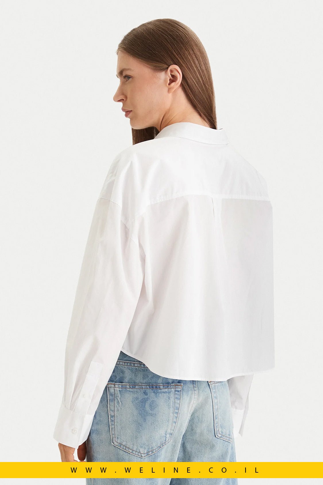 חולצה מכופתרת לנשים Calvin Klein Jeans Relaxed Fit - WELINE.CO.IL