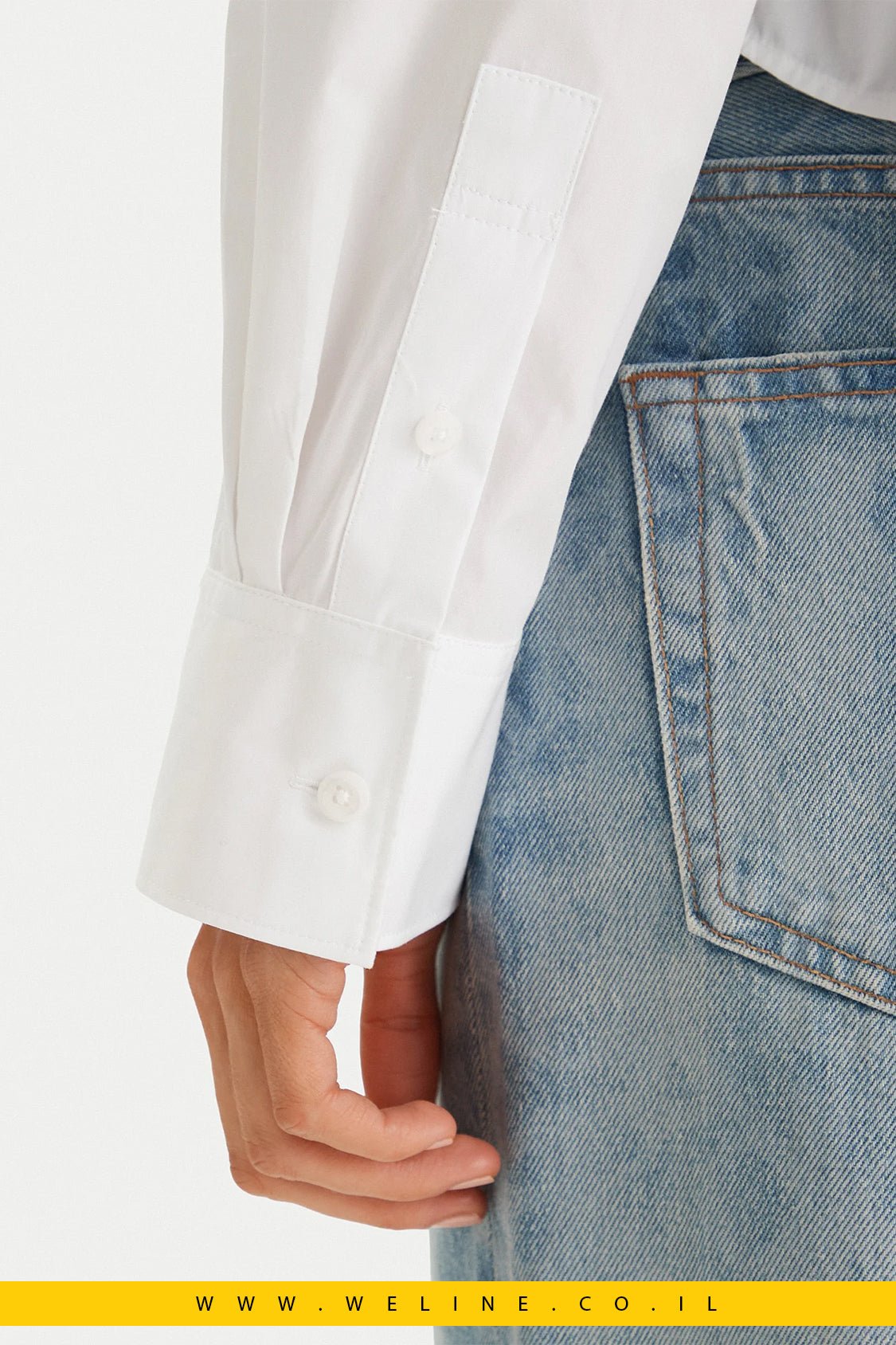 חולצה מכופתרת לנשים Calvin Klein Jeans Relaxed Fit - WELINE.CO.IL