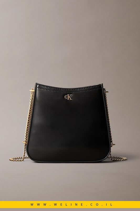 Calvin Klein Monogram Chain Saddle Bag תיק יוקרתי - WELINE.CO.IL