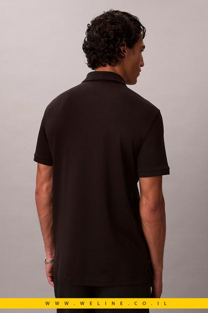 חולצת פולו Calvin Klein Slim Zip Neck - WELINE.CO.IL