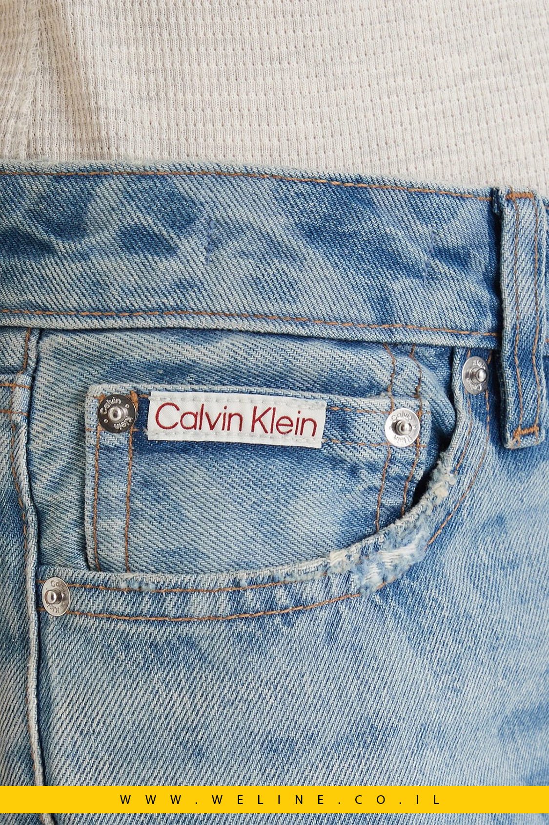 ג’ינס נשים Calvin Klein Straight Fit – מותן רגילה | צבע כחול - WELINE.CO.IL