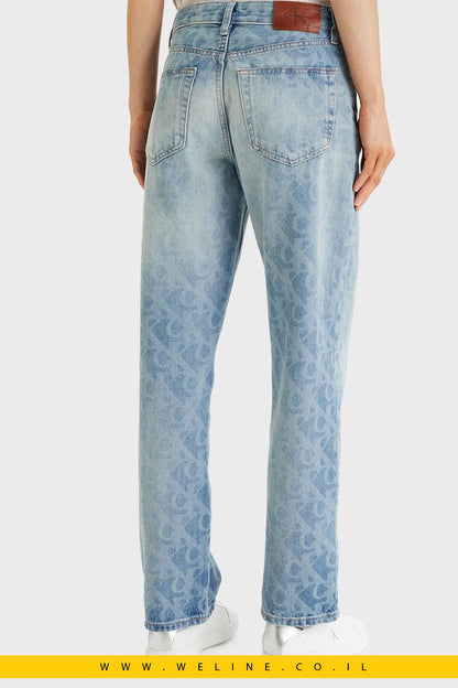 ג’ינס נשים Calvin Klein Straight Fit – מותן רגילה | צבע כחול - WELINE.CO.IL