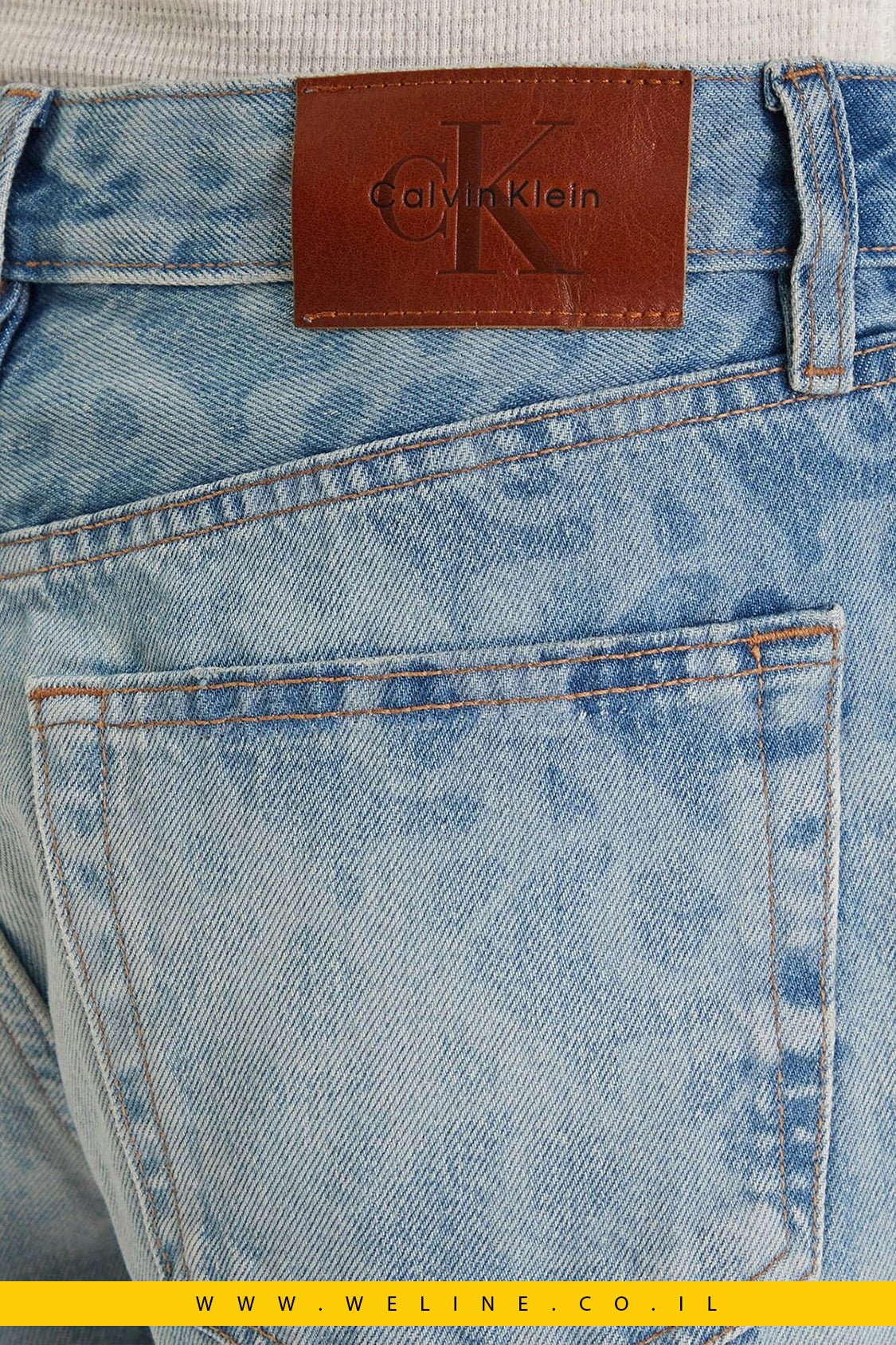 ג’ינס נשים Calvin Klein Straight Fit – מותן רגילה | צבע כחול - WELINE.CO.IL