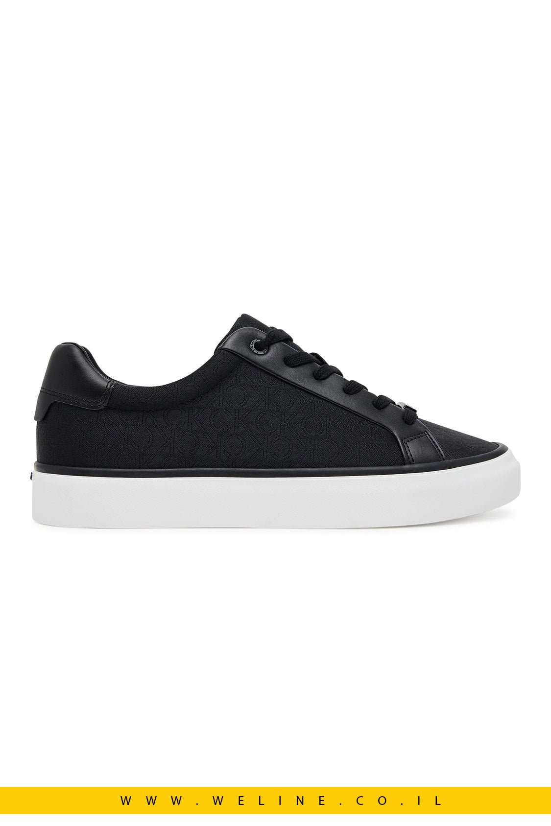סניקרס נשים Calvin Klein בדגם Vulc Lace Up – שחור קלאסי - WELINE.CO.IL