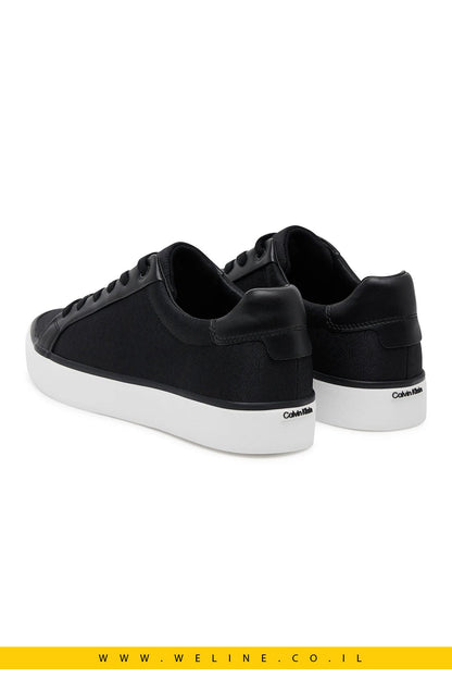 סניקרס נשים Calvin Klein בדגם Vulc Lace Up – שחור קלאסי - WELINE.CO.IL