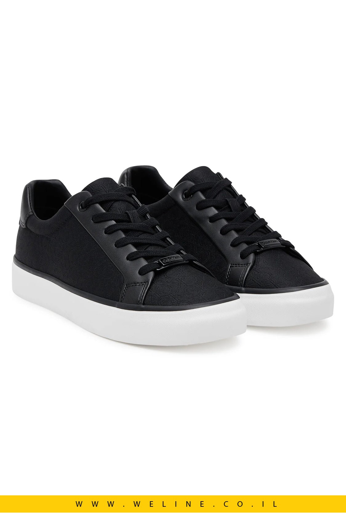 סניקרס נשים Calvin Klein בדגם Vulc Lace Up – שחור קלאסי - WELINE.CO.IL