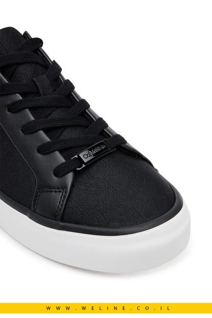 סניקרס נשים Calvin Klein בדגם Vulc Lace Up – שחור קלאסי - WELINE.CO.IL