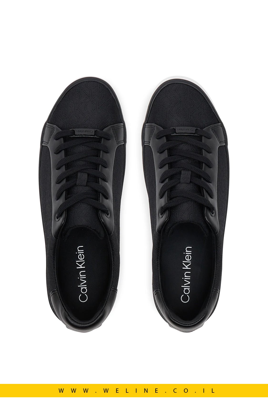 סניקרס נשים Calvin Klein בדגם Vulc Lace Up – שחור קלאסי - WELINE.CO.IL