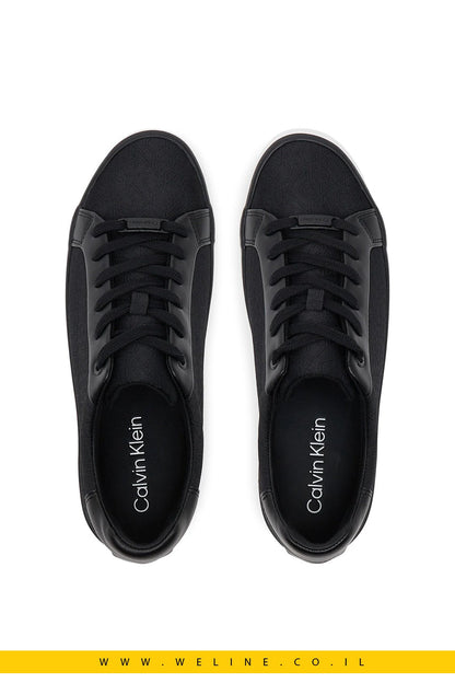 סניקרס נשים Calvin Klein בדגם Vulc Lace Up – שחור קלאסי - WELINE.CO.IL