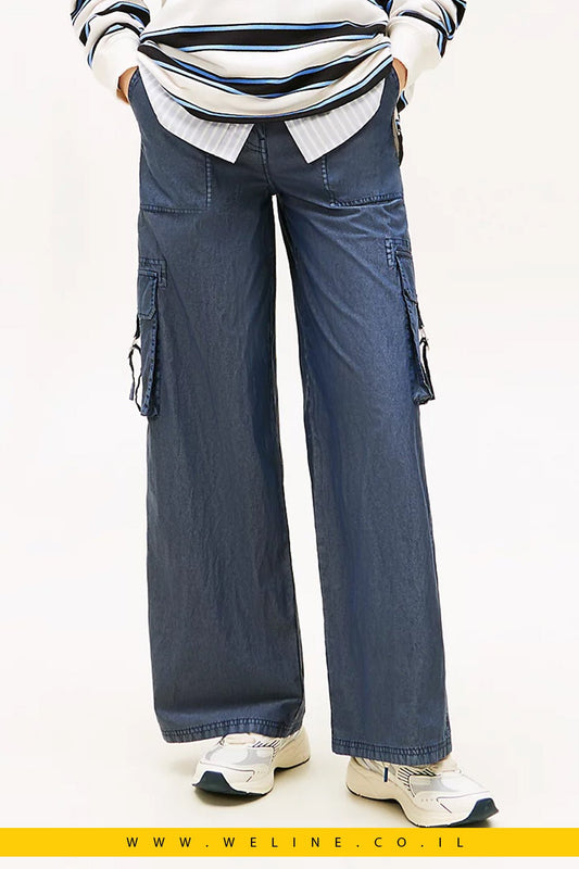 מכנסי Cargo Wide Leg Twill לנשים – Tommy Jeans - WELINE.CO.IL
