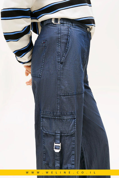 מכנסי Cargo Wide Leg Twill לנשים – Tommy Jeans - WELINE.CO.IL