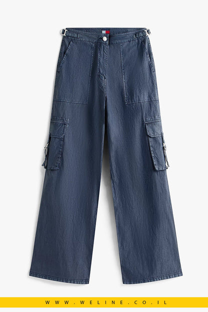 מכנסי Cargo Wide Leg Twill לנשים – Tommy Jeans - WELINE.CO.IL