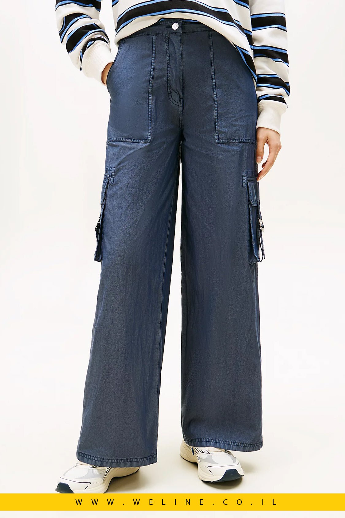 מכנסי Cargo Wide Leg Twill לנשים – Tommy Jeans - WELINE.CO.IL