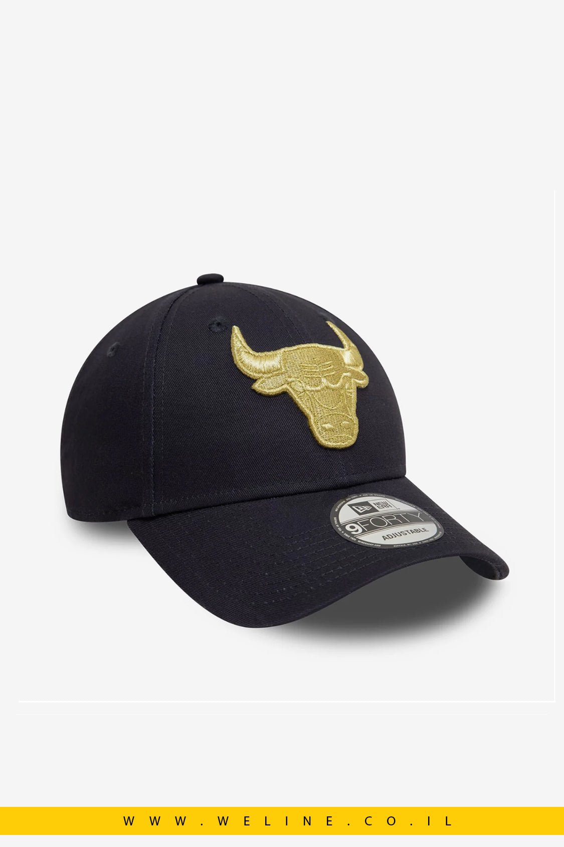 כובע מתכוונן Chicago Bulls Metallic Navy 9FORTY מבית New Era - WELINE.CO.IL