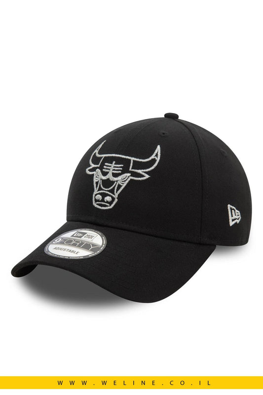 כובע Chicago Bulls Metallic Outline Black 9FORTY Adjustable - WELINE.CO.IL