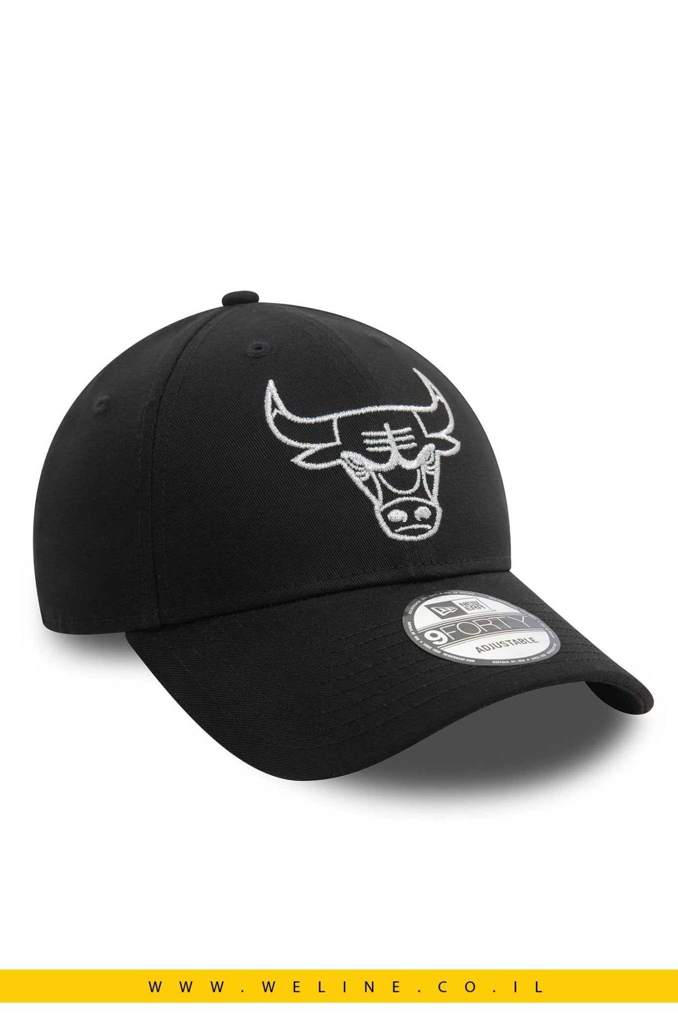 כובע Chicago Bulls Metallic Outline Black 9FORTY Adjustable - WELINE.CO.IL