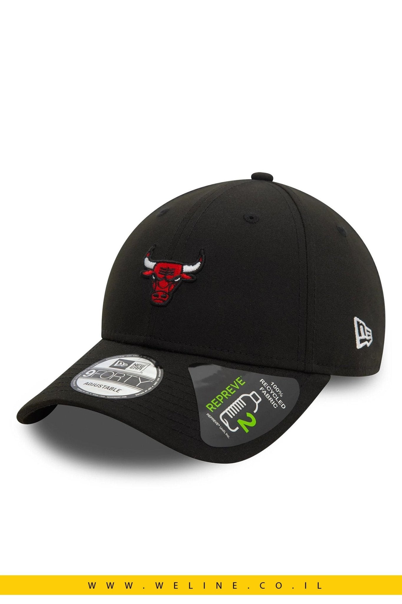 כובע Chicago Bulls Repreve® Mini Logo Black 9FORTY - WELINE.CO.IL
