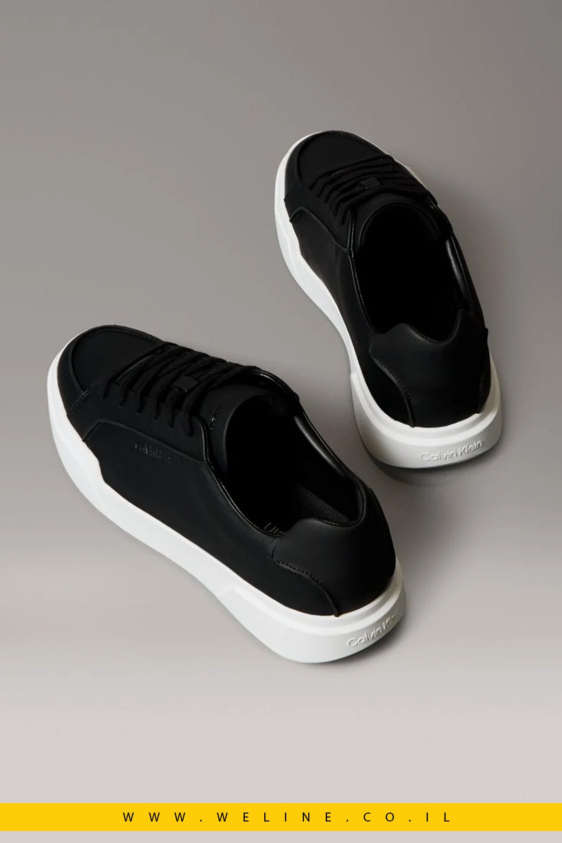 CK Avenue – Leather Logo Trainers נעלי סניקרס עור לגברים - WELINE.CO.IL