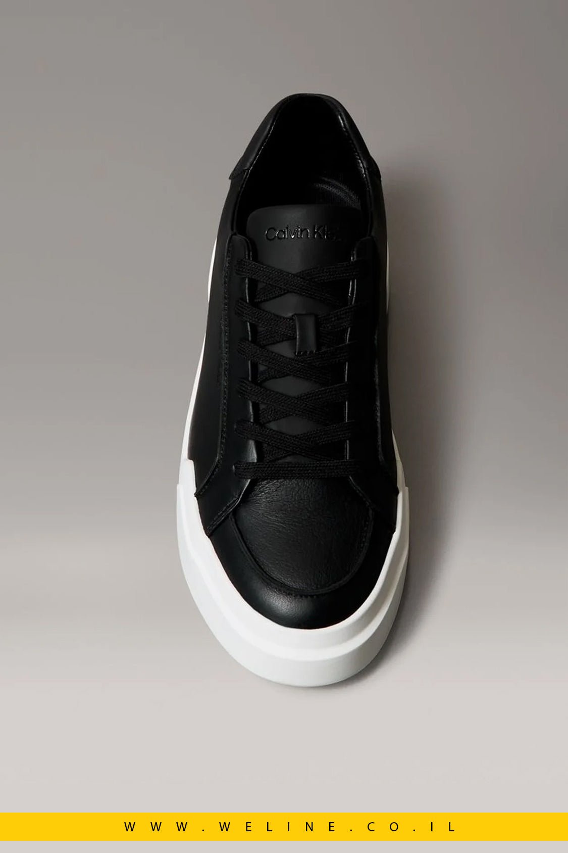 CK Avenue – Leather Logo Trainers נעלי סניקרס עור לגברים - WELINE.CO.IL