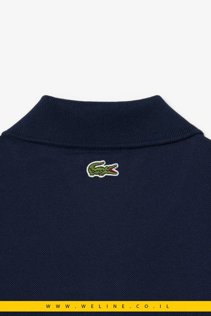 חולצת פולו יוניסקס Classic Fit עם מיתוג מובלט – Lacoste Midnight Blue - WELINE.CO.IL