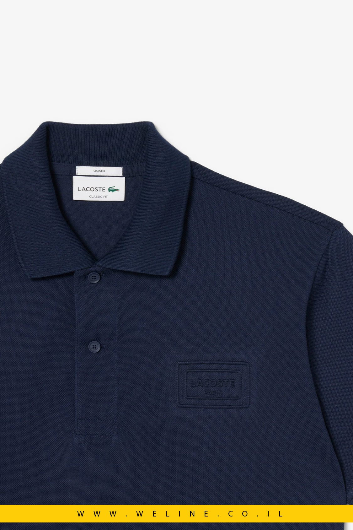 חולצת פולו יוניסקס Classic Fit עם מיתוג מובלט – Lacoste Midnight Blue - WELINE.CO.IL