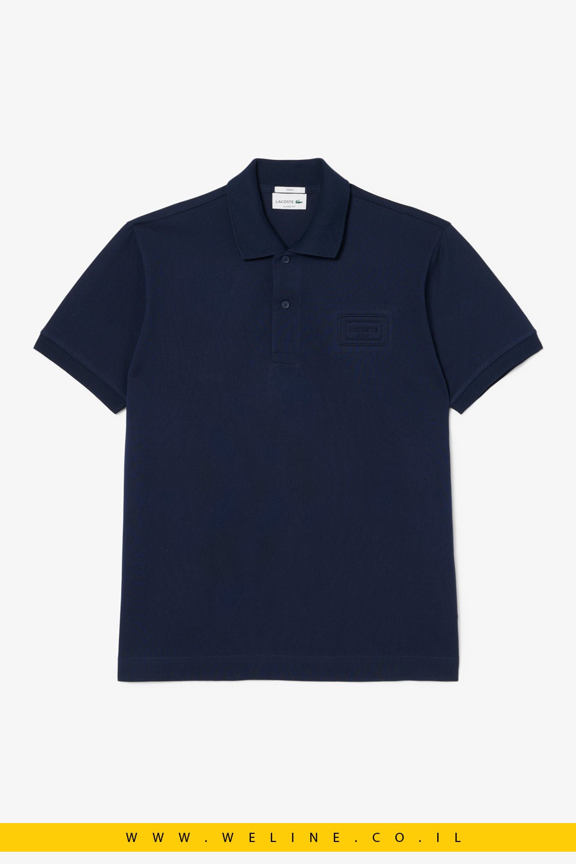 חולצת פולו יוניסקס Classic Fit עם מיתוג מובלט – Lacoste Midnight Blue - WELINE.CO.IL