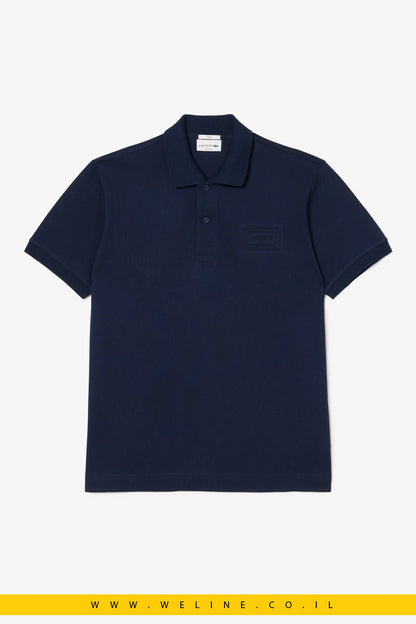 חולצת פולו יוניסקס Classic Fit עם מיתוג מובלט – Lacoste Midnight Blue - WELINE.CO.IL