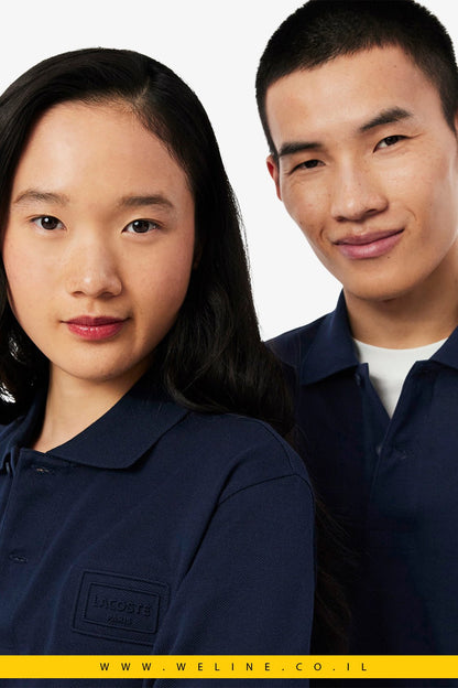 חולצת פולו יוניסקס Classic Fit עם מיתוג מובלט – Lacoste Midnight Blue - WELINE.CO.IL