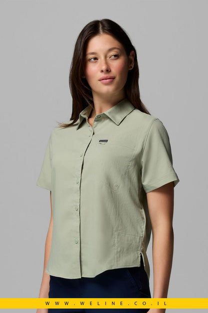חולצת נשים Columbia Silver Ridge Utility II Short Sleeve – צבע Safari - WELINE.CO.IL