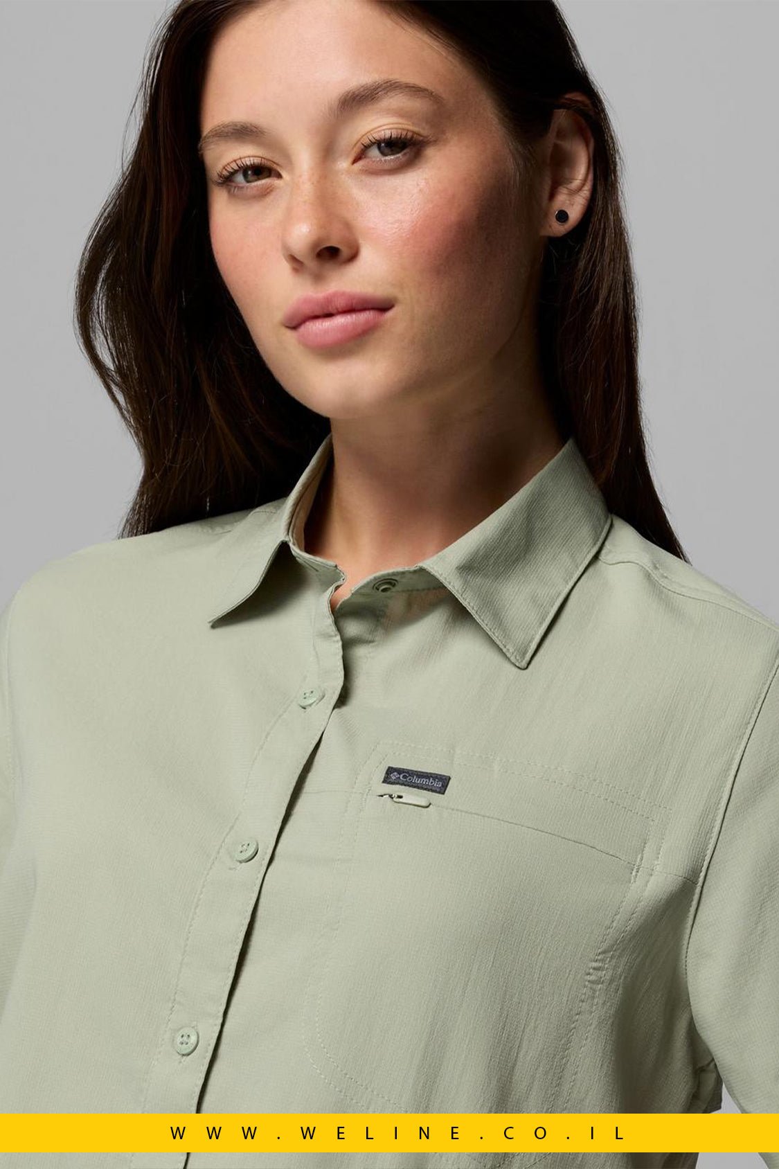 חולצת נשים Columbia Silver Ridge Utility II Short Sleeve – צבע Safari - WELINE.CO.IL