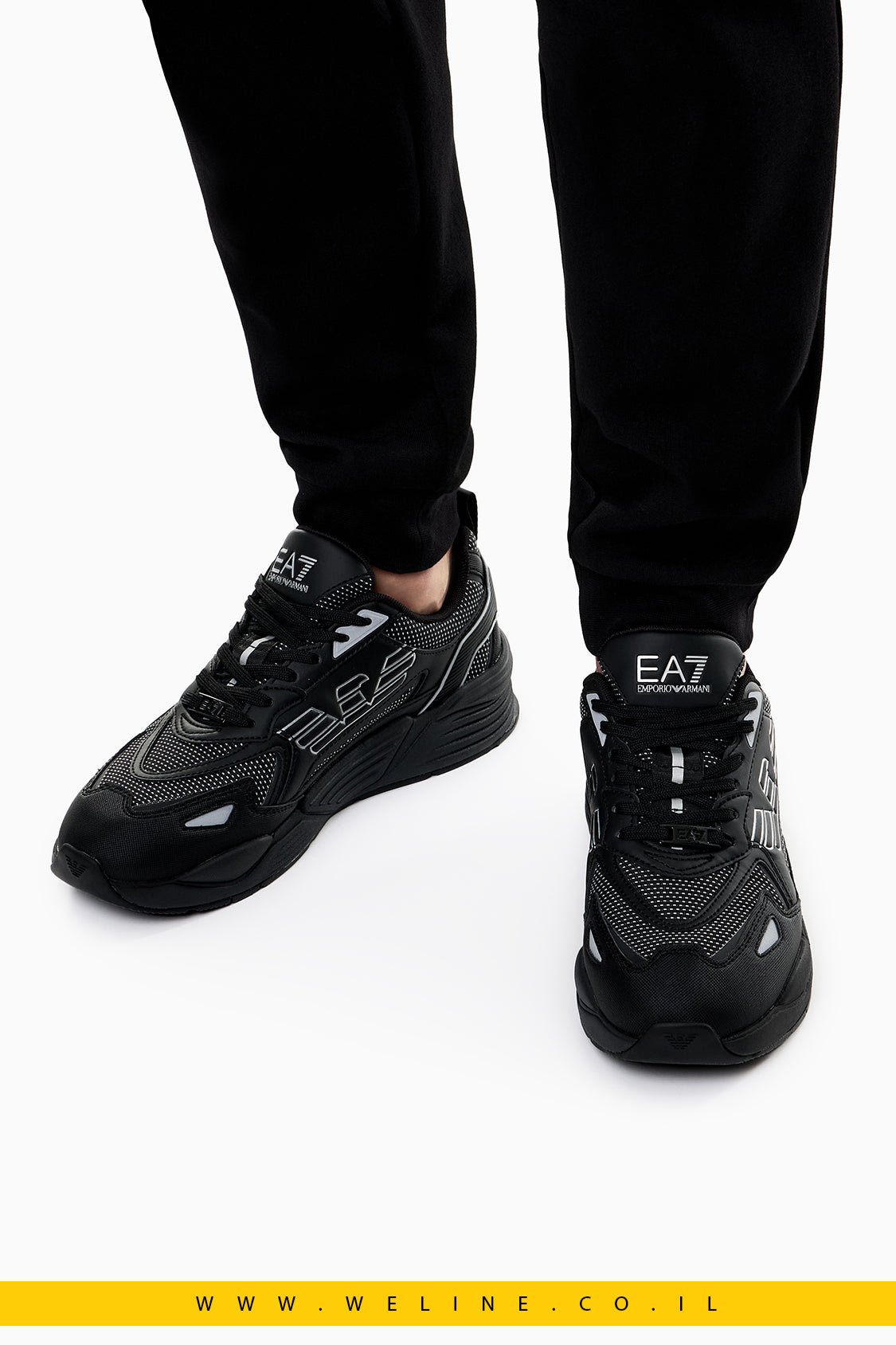 נעלי סניקרס EA7 Ace Runner Special – צבע שחור - WELINE.CO.IL