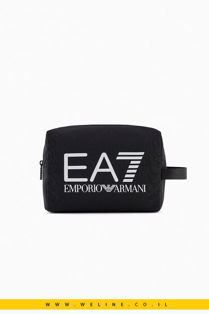 תיק רחצה עם לוגו מוגדל מבית EA7 Emporio Armani - WELINE.CO.IL