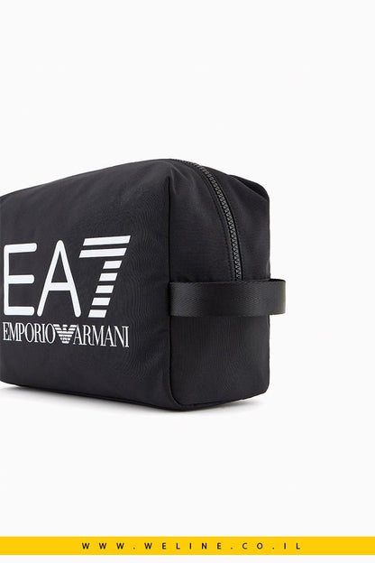 תיק רחצה עם לוגו מוגדל מבית EA7 Emporio Armani - WELINE.CO.IL