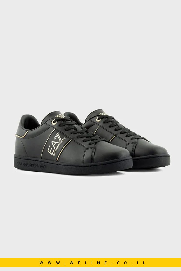 נעלי סניקרס EA7 Emporio Armani Classic Perforated בצבע שחור - WELINE.CO.IL