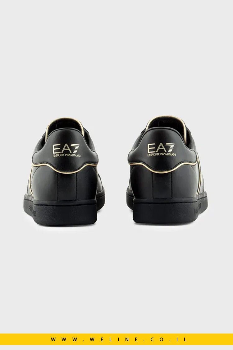 נעלי סניקרס EA7 Emporio Armani Classic Perforated בצבע שחור - WELINE.CO.IL