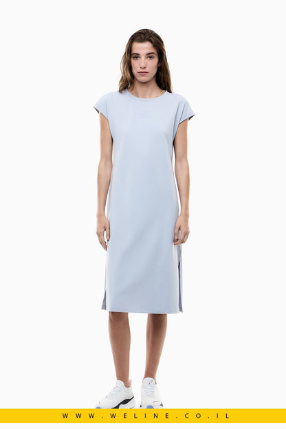 שמלת נשים EA7 Emporio Armani Logo Series Stretch Jersey – שרוול קצר - WELINE.CO.IL