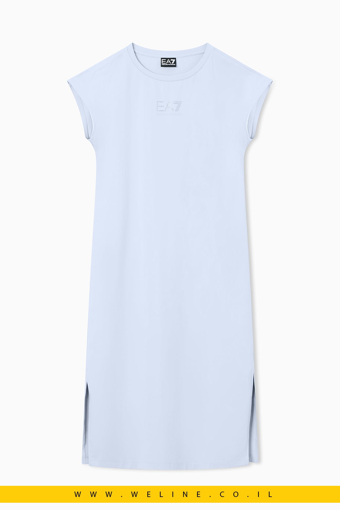 שמלת נשים EA7 Emporio Armani Logo Series Stretch Jersey – שרוול קצר - WELINE.CO.IL
