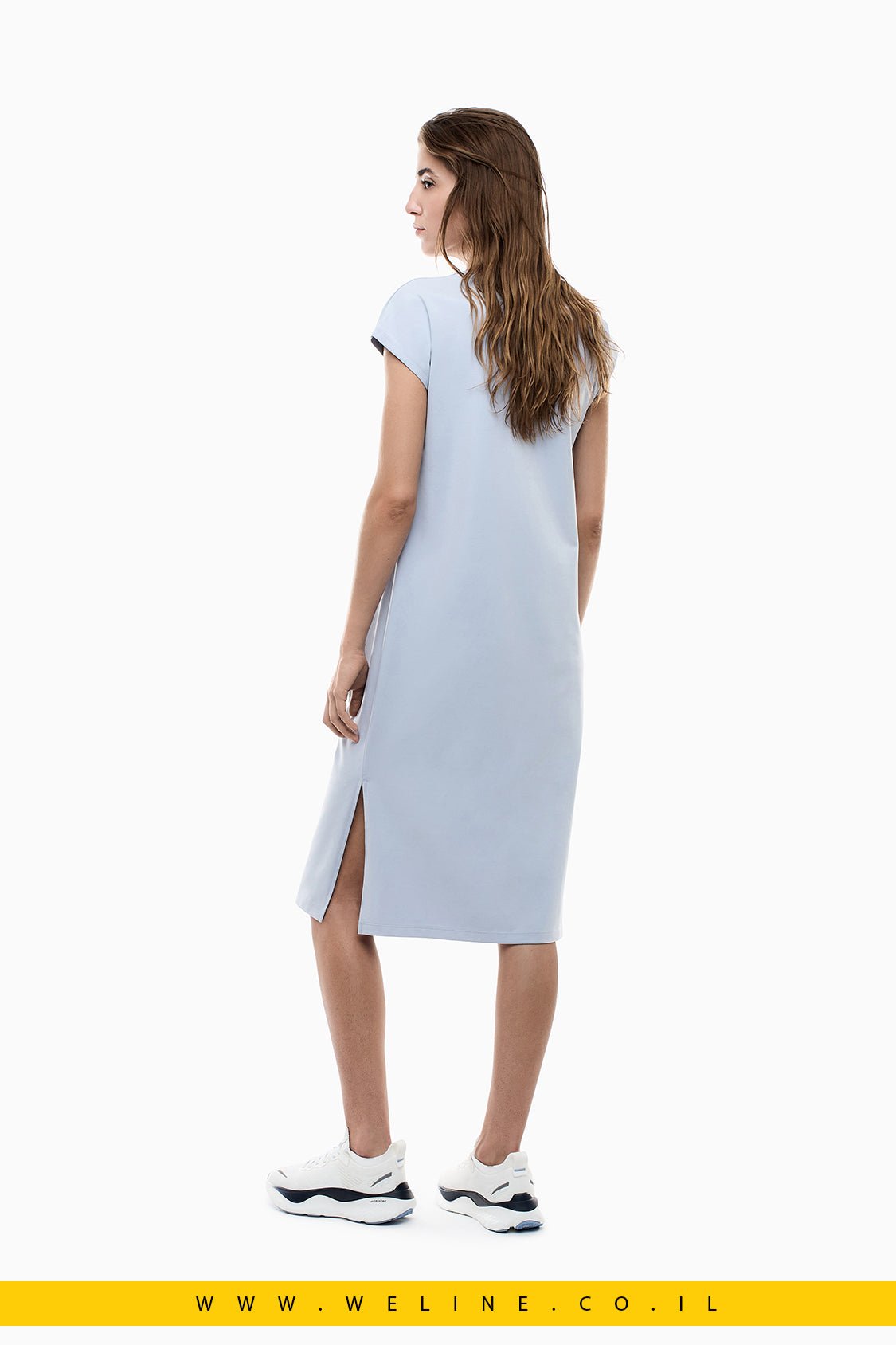 שמלת נשים EA7 Emporio Armani Logo Series Stretch Jersey – שרוול קצר - WELINE.CO.IL