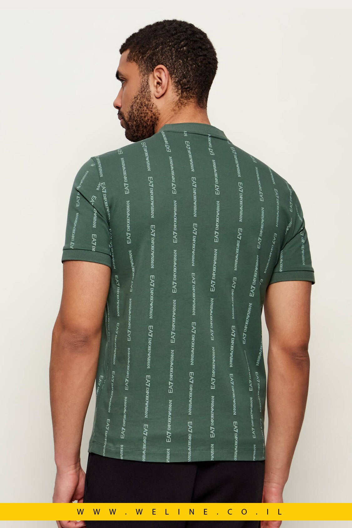 טי - שירט EA7 Emporio Armani Regular Fit – צבע ירוק - WELINE.CO.IL