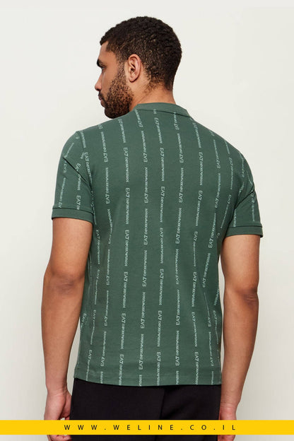 טי - שירט EA7 Emporio Armani Regular Fit – צבע ירוק - WELINE.CO.IL