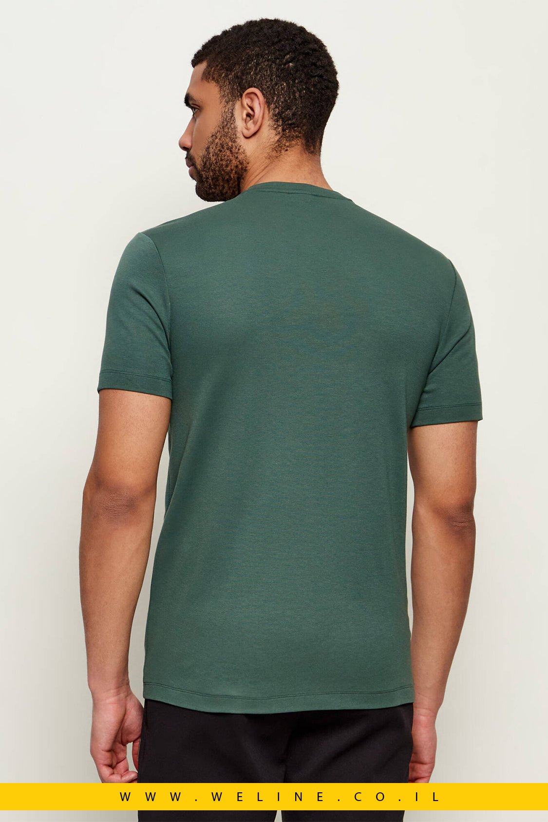 טי - שירט יוקרתית ירוק EA7 Emporio Armani Slim Fit T-Shirt - WELINE.CO.IL
