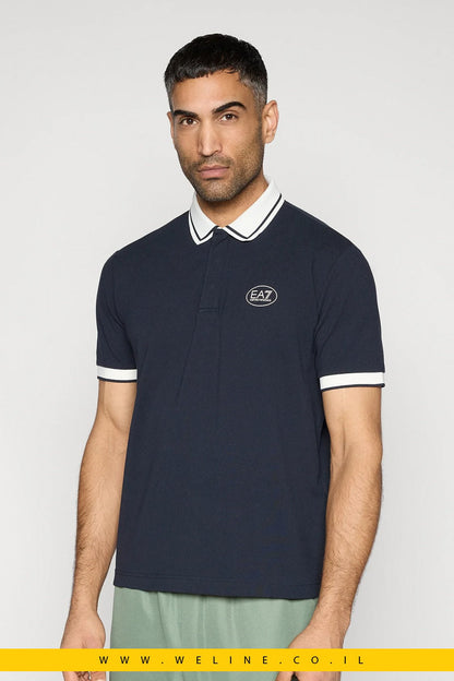 חולצת פולו EA7 Emporio Armani Tennis Club Mini – צבע כחול - WELINE.CO.IL