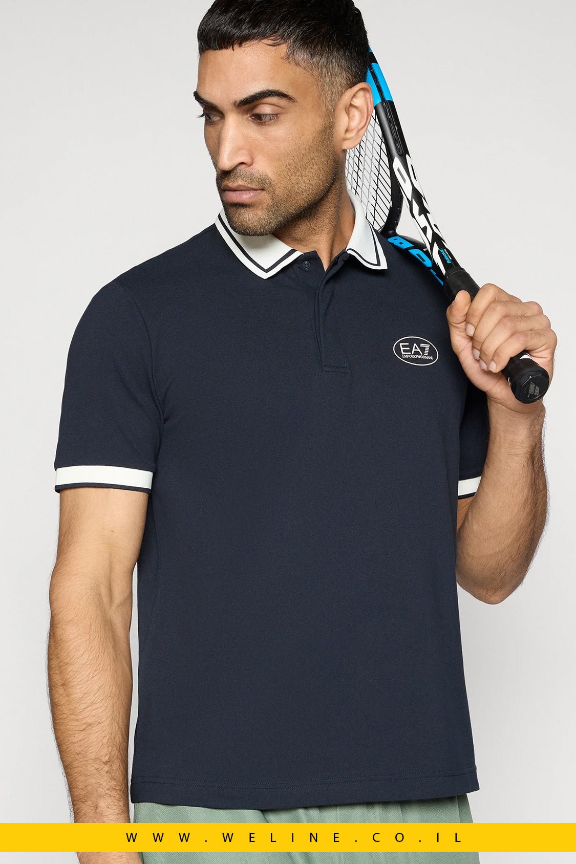 חולצת פולו EA7 Emporio Armani Tennis Club Mini – צבע כחול - WELINE.CO.IL